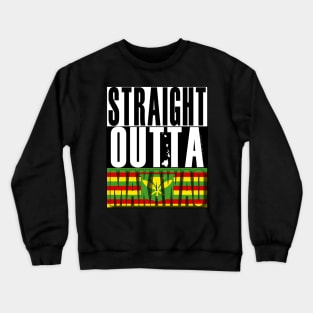 Straight Outta Makawao Maui Hawai'i Kanaka Maoli Flag by Hawaii Nei All Day Crewneck Sweatshirt